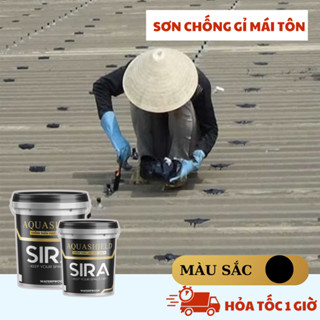 (4KG) Sơn chống thấm chống gỉ mái tôn,tiếp giáp tôn tường ngăn nước thấm dễ dàng thi công - SIRA BT