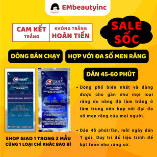 [Combo 7 gói] Miếng dán trắng răng Crest 3D Whitestrips