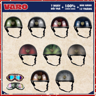 Mũ Bảo Hiểm Nửa Đầu VARO Scratch Xước Freesize Dành Cho Nam &Nữ Đạt Chuẩn Quatest 2 Bao Đập Bao Test