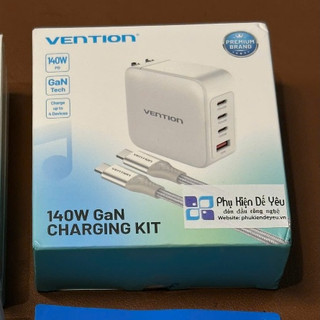 Sạc VENTION 140W (Tặng cáp 240W) [Chính hãng, bảo hành 1 năm]