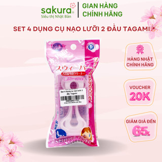 Set 4 dụng cụ nạo lưỡi 2 đầu Tagami