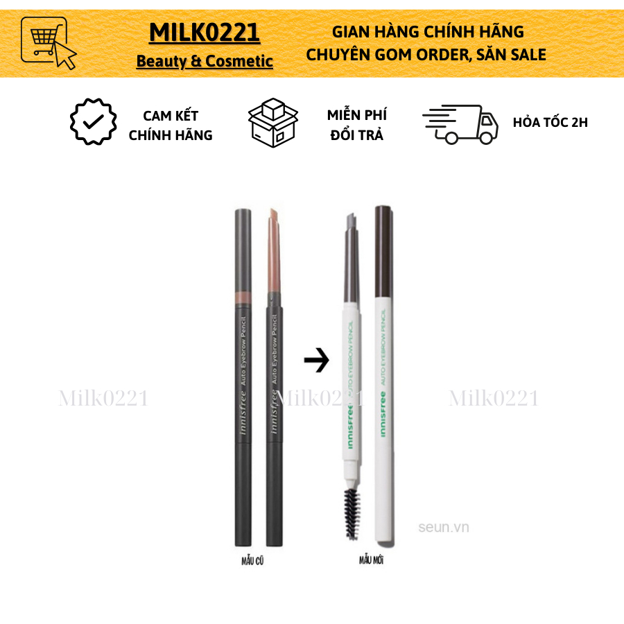 Chì kẻ mày Innisfree Auto Eyebrow Pencil