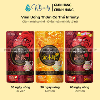 Viên Uống Thơm Cơ Thể Premium Infinity Fragrance Rose 30 Ngày Uống 60 Viên Nhật Bản