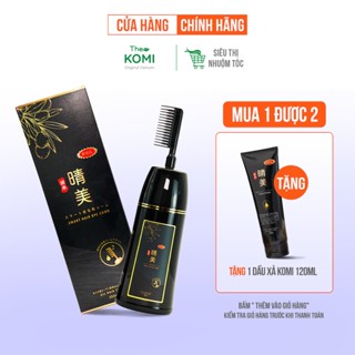 [KOMI NHẬT BẢN] Dầu gội phủ bạc Komi Nhật Bản nhuộm tóc thảo dược gội là đen màu cơ bản chai lược thông minh 350ml