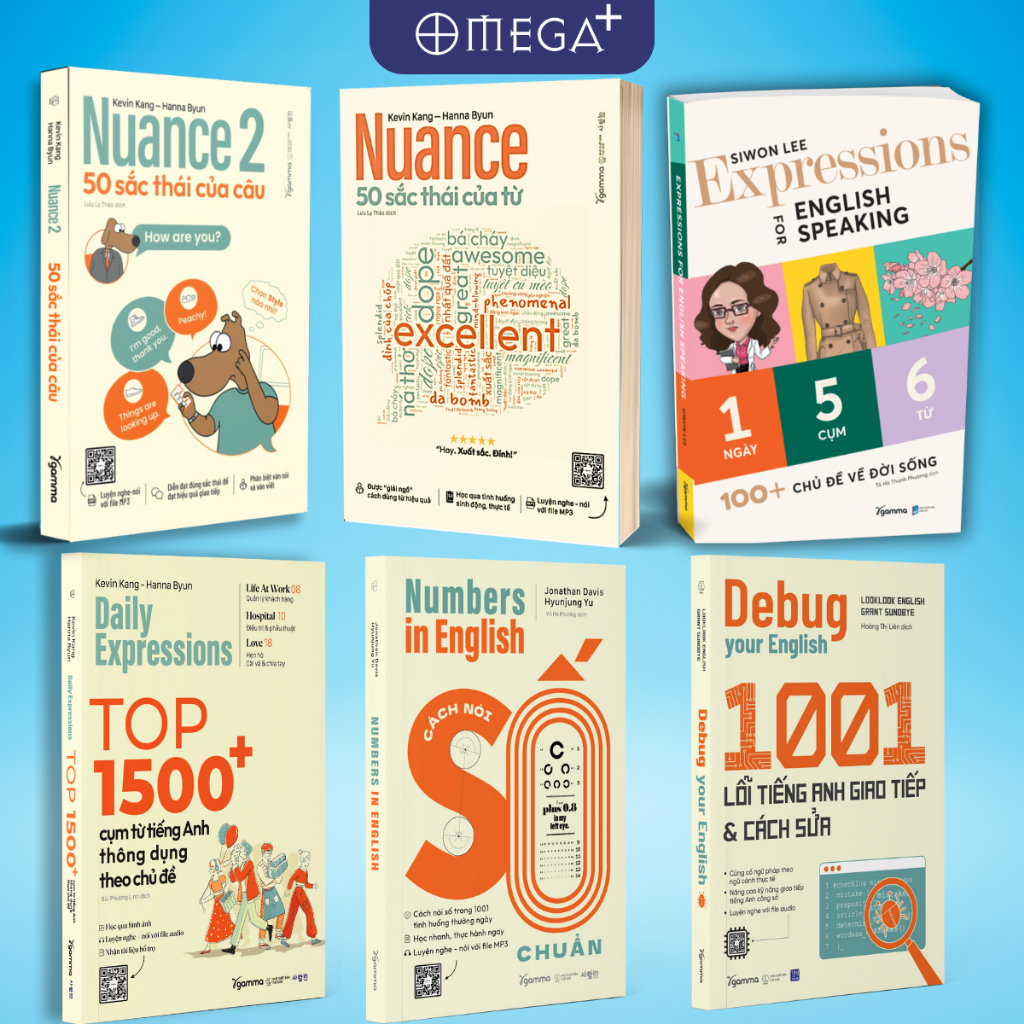 Series Sách: Nuance 50 Sắc Thái Của Từ +Nuance 2 50 Sắc Thái Của Câu +Top 1500 +1001 Lỗi T.A +1 Ngày