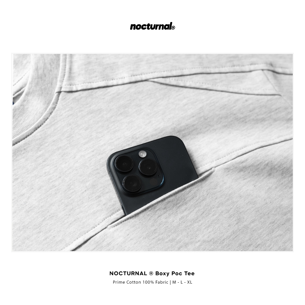 Áo Thun Form Boxy NOCTURNAL Boxy Poc Tee Cotton 100% Thêu Chữ Màu Pastel Nam Nữ Unisex Localbrand | BigBuy360 - bigbuy360.vn