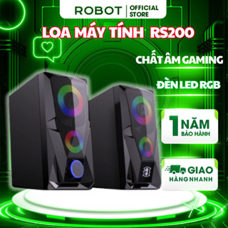 Loa Máy Tính ROBOT RS200 RS180 Hiệu Ứng Đèn LED - Âm Thanh HD Chất Lượng Cao