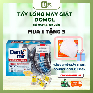 [Date Mới] Viên Tẩy Lồng Máy Giặt Denkmit Hộp 60 Viên, Vệ Sinh Lồng Giặt Cửa Đứng Và Ngang Hàng Đức