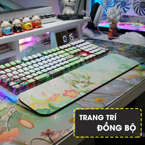Kê Tay Bàn Phím Vải Mịn 45x10cm Dày 5mm Lót Cổ Tay Êm Tay Chống Mỏi | BigBuy360 - bigbuy360.vn