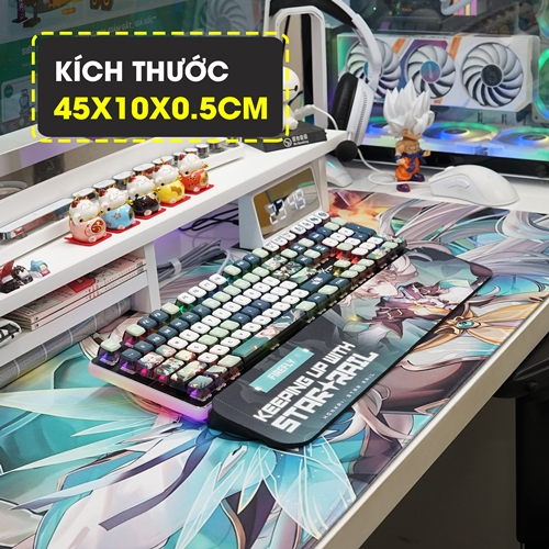 Kê Tay Bàn Phím Vải Mịn 45x10cm Dày 5mm Lót Cổ Tay Êm Tay Chống Mỏi | BigBuy360 - bigbuy360.vn