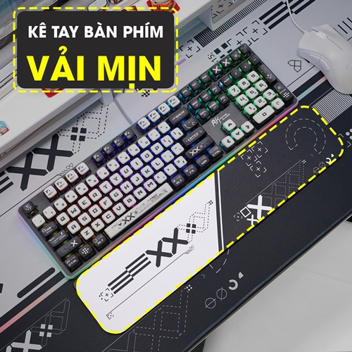 Kê Tay Bàn Phím Vải Mịn 45x10cm Dày 5mm Lót Cổ Tay Êm Tay Chống Mỏi