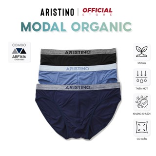 COMBO 3 Quần lót nam ARISTINO sịp tam giác sợi sồi cao cấp mềm mịn co giãn thoáng khí - ABF1616