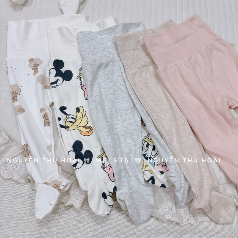 MS102 [0-3m] form to, Quần cotton liền vớ mix hãng cho bé