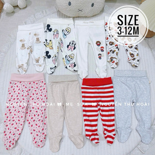 MS102 [ 6m-9m-12m ] form to, Quần cotton liền vớ mix hãng cho bé