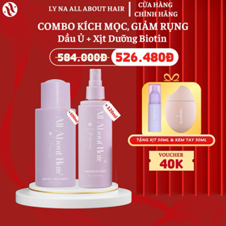 Combo DẦU Ủ OIL TREATMENT + XỊT DƯỠNG BIOTIN - Kích Mọc tóc, Giảm Rụng, Chăm Sóc Da Đầu Nang Tóc Chắc Khoẻ Nhanh Dài