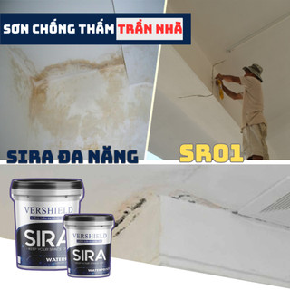   4KG  Sơn chống thấm ngược trần nhà tường giáp ranh bảo vệ khỏi các vết ẩm trực tiếp - SIRA SR01 