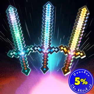 Đồ chơi rìu kiếm phát sáng trong game Minecraft mới nhất 2025