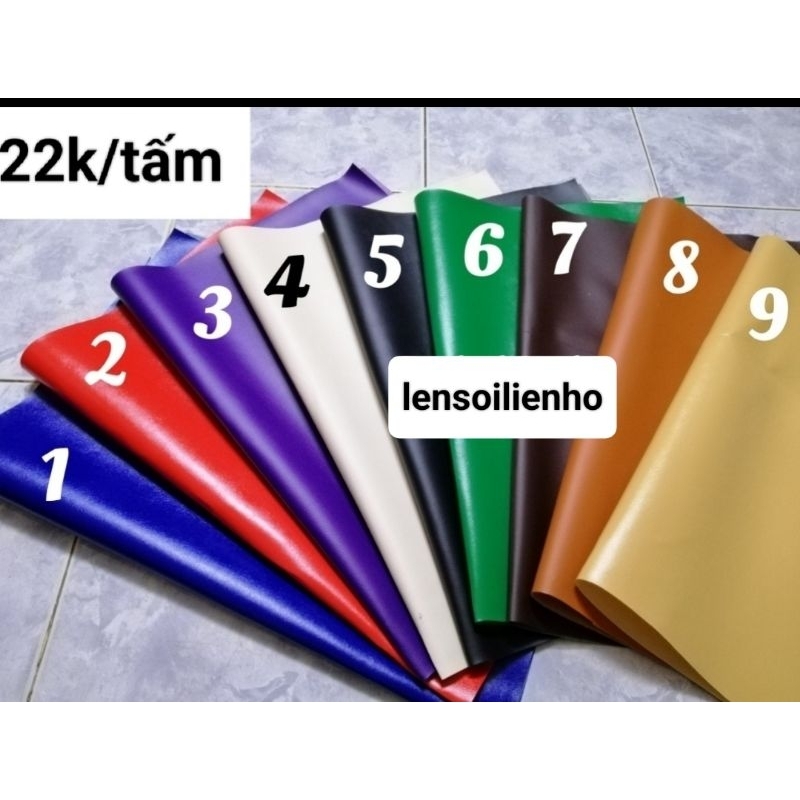 Vải da simili may  túi lót handmade