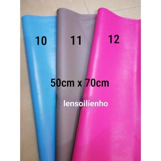 Vải da simili may  túi lót handmade