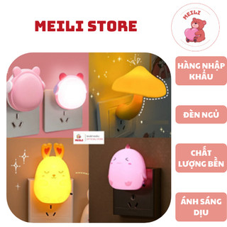  Đèn Ngủ Cắm Điện Mini Tiết Kiệm Điện Cảm Ứng Ánh Sáng Tự Động Trang Trí Phòng Ngủ Ánh Sáng Dịu MEILI STORE 