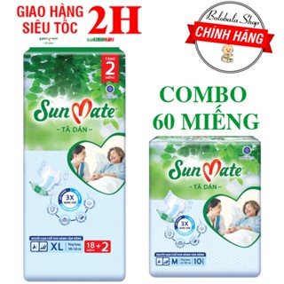 Combo 6 Gói Tã dán người già SUNMATE size M10/L10/XL10 - Combo 3 gói M18+2/L18+2/XL18+2