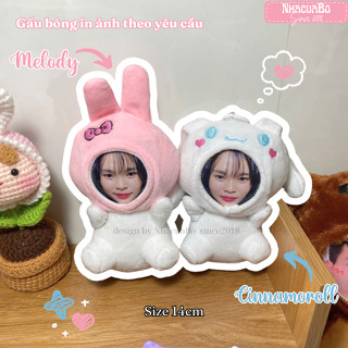 Gấu Bông In Ảnh Theo Yêu Cầu - My Melody Cinnamoroll Kuromi Sanrio - Nhacuabo_since2018