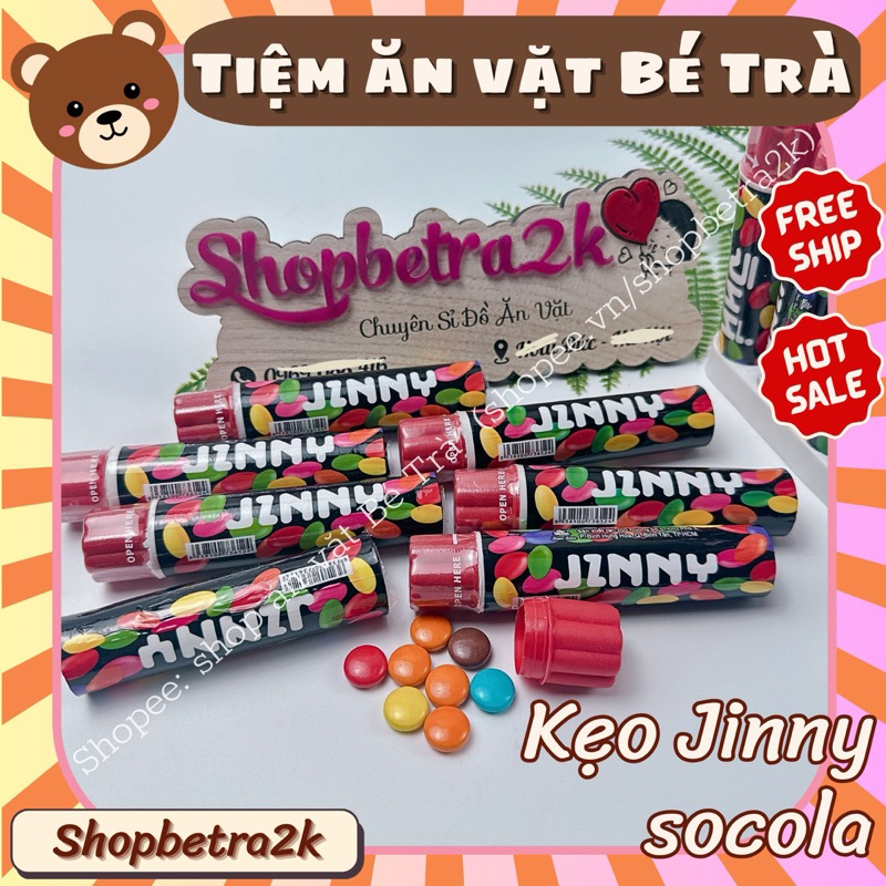 Kẹo socola jinny tuổi thơ, kẹo socola (lọ~18gr)