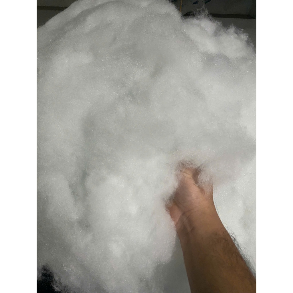 Bông gòn nhồi gối, bông gòn nhồi thú 500g - nhồi thú đan, thú móc và các loại thú bông