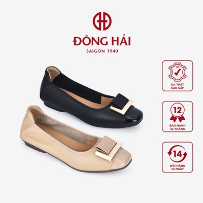 Giày Búp Bê Zuciani Phối Da Bóng-GJJ03