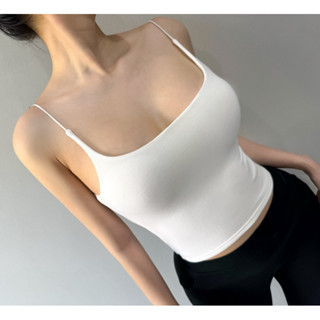 Áo  2 dây sợi bún ( có mút ngực ) dáng lửng ANNAKIKI- 030B