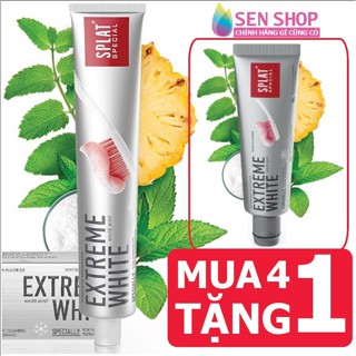 Kem đánh răng SPLAT CHÍNH HÃNG NGA Extreme White Special kem đánh răng trắng răng chứa các hạt siêu nhỏ thiên nhiên 75ml