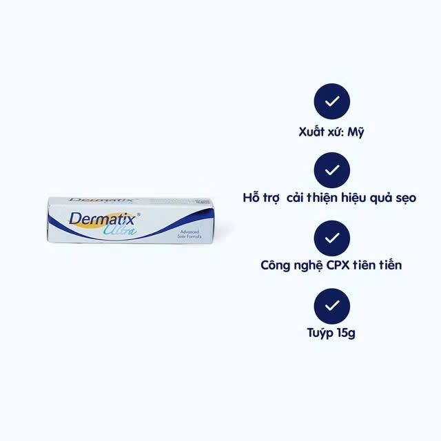 Gel hỗ trợ làm giảm sẹo DERMATIX ULTRA (Tuýp 15g)