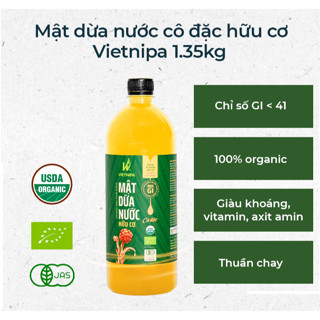 Mật dừa nước cô đặc hữu cơ VIETNIPA 1.35kg đường ăn kiêng Organic Nipa Palm Syrup