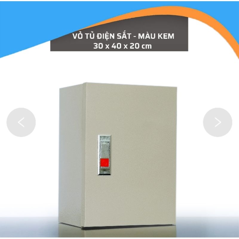 VỎ TỦ ĐIỆN SẮT - MÀU KEM (30x40x20 cm)