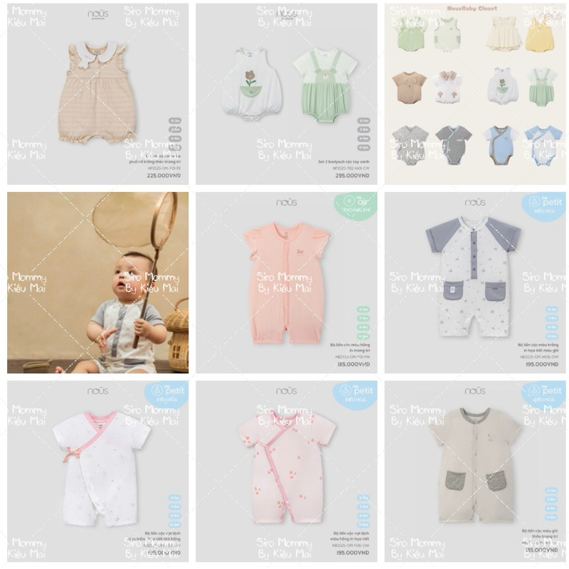 [Nous] Bộ body Nous petit cho bé trai bé gái