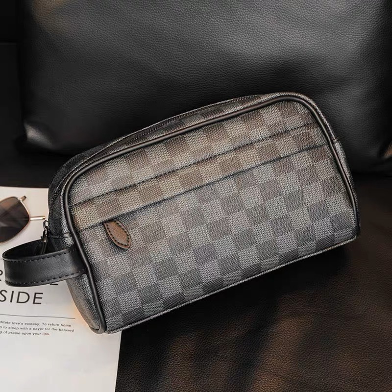 Ví clutch cầm tay nam nữ phong cách lịch sự, sang trọng, tiện lợi, da Pu kthước 25x10x14 (DxRxC)