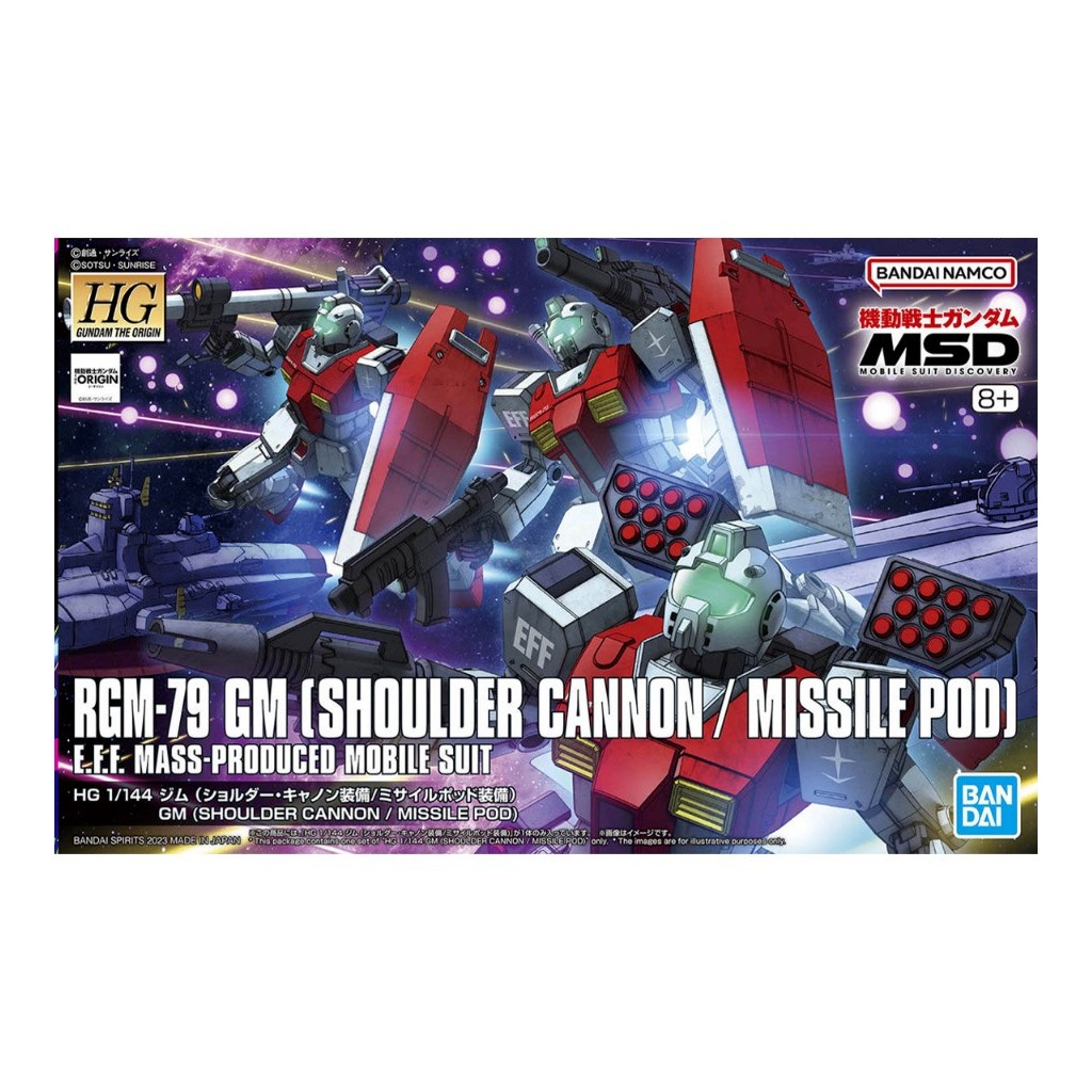 Mô Hình Lắp Ráp HG GTO RGM-79 GM [Shoulder Cannon / Missile Pod]