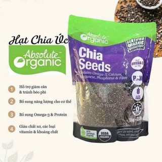 1 kg Hạt chia Úc Absolute organic chia seed (mẫu mới)