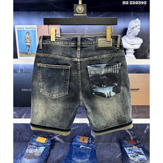 quần short jean nam màu xanh xước rách có lót trong điểm nhấn cực đẹp,vải dày mềm phom dáng chuẩn siêu cấp quảng châu
