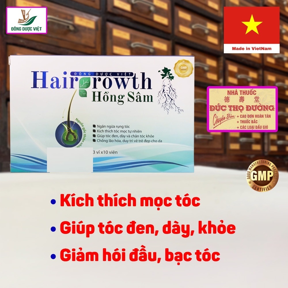 Hairgrowth Hồng Sâm - Mọc Tóc Đen Tóc