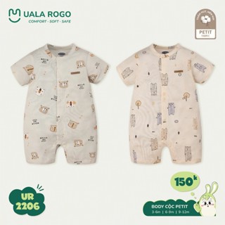 Uala Rogo Body Cộc Tay vải Petit Cho Bé Trai Bé Gái Từ Sơ Sinh Ualarogo Chính Hãng
