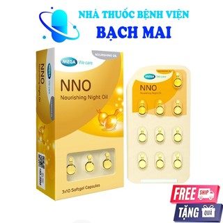 NNO Vitamin E serum dưỡng da - hộp 30 viên serum skincare dầu dưỡng ẩm ban đêm - MEGA