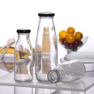Chai Thủy Tinh Nắp Thiếc Vặn 200ml, 250ml, 300ml, 500ml, 1000ml - Đựng Sữa, Nước Trái Cây, Sinh Tố