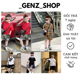 Bộ Quần Áo Cho Bé Trai Mùa Hè_  Hoạ Tiết 3D  Hình In Sắc Nét Dành Cho Các Công Tử Nhí