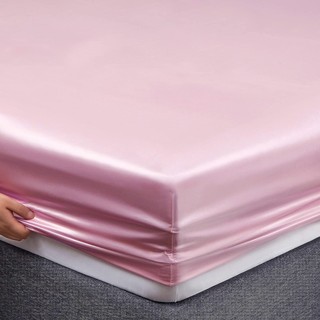 Bộ ga gối 4 món JejuBedding chất liệu phi lụa nhiều màu, ga bo chun mát mịn