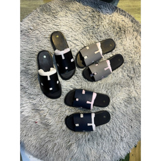 Dép Hát quai da bò, đế cao su (không kèm hộp- khôngkhâu đế )