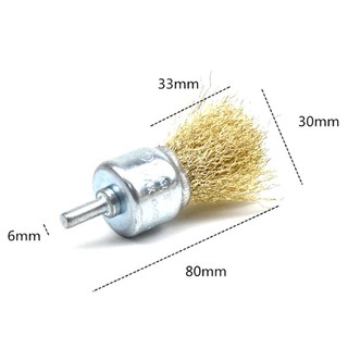 Chổi Đánh Rỉ Sắt Mini Đánh Gỉ Sét Han Rỉ Sợi Đồng Trục 3MM Đánh Bóng Làm Sạch Kim Loại Bị Han Bề Mặt