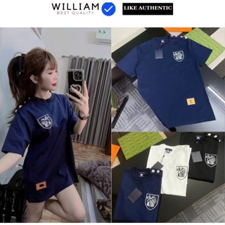 Áo Phông LV Logo Thêu Đính Logo Sắt Viền Vai Chất Cotton Co Dãn 2 Chiều-Áo Thun Nam Nữ Chuẩn Form Phong Cách Boy Phố