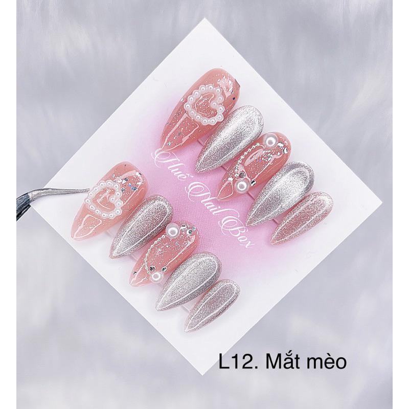 Nailbox Thiết Kế 10 Móng giả Sơn gel mắt mèo.L12