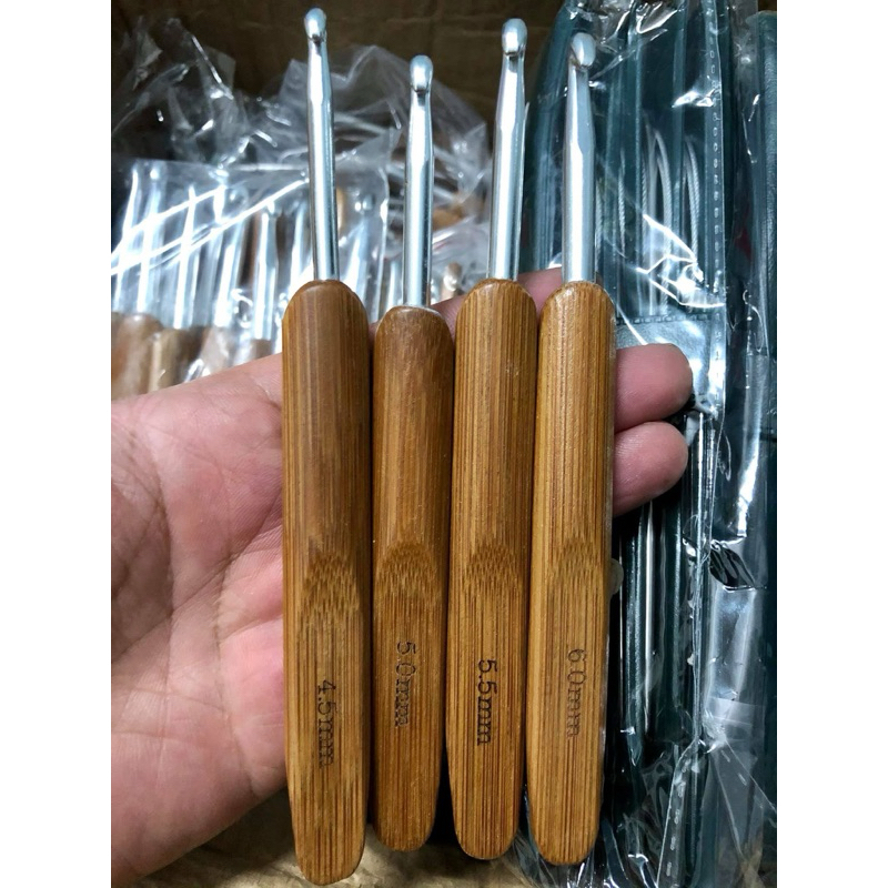 Kim móc len sợi cán gỗ- size 1.0- 6.0mm